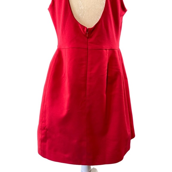 Anthropologie Hutch Cut Out Flare Mini Dress Size L Red - Picture 7 of 10